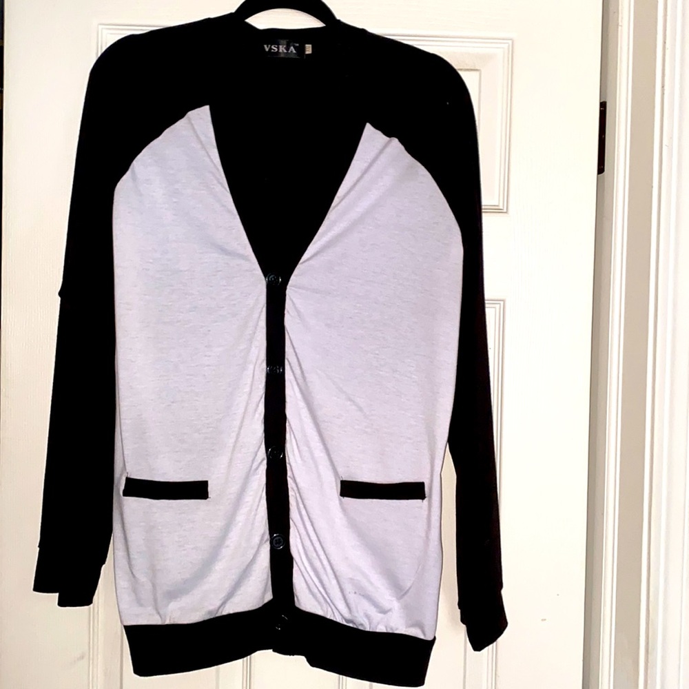 Ladies Black/White Top-XXL